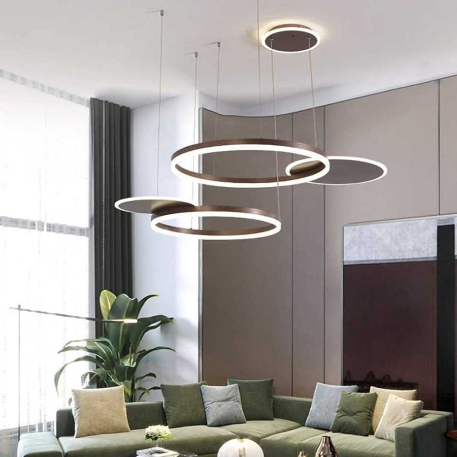 Moderne LED Pendelleuchte Kronleuchter Wohnzimmer Dimmbar mit